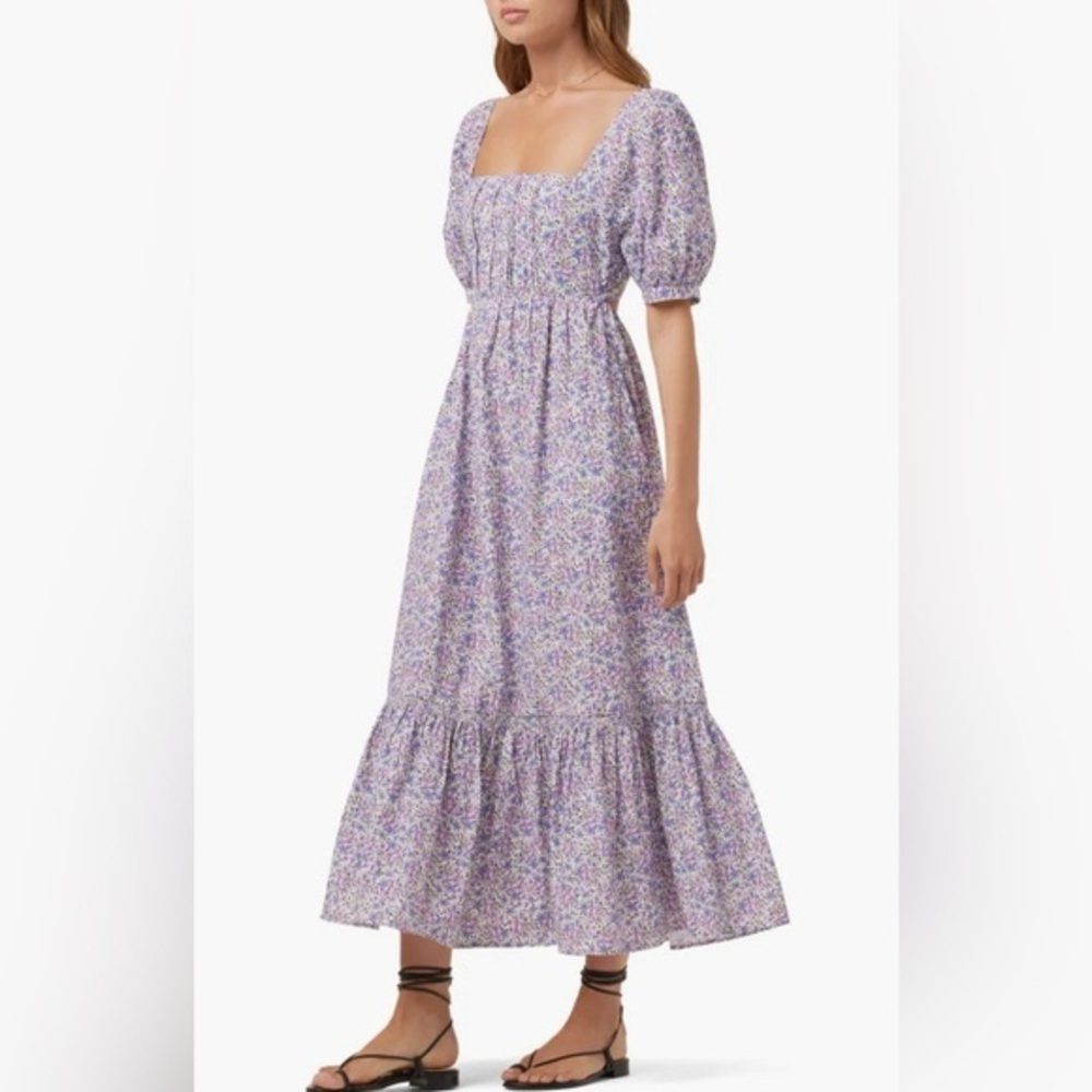 favorite daughter mirca dress in purple multi flora- size 2